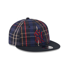 New York Yankees Grunge Plaid Retro Crown 9FIFTY Adjustable Hat