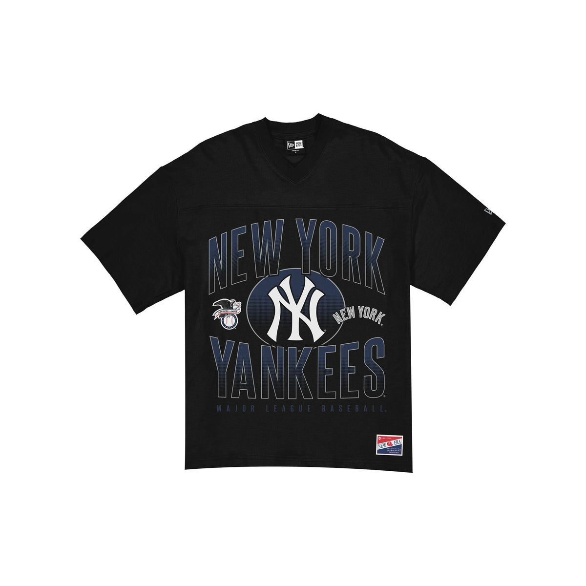 New York Yankees Throwback Black Boxy T-Shirt