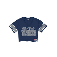 New York Yankees Throwback Women's Cropped T-Shirt