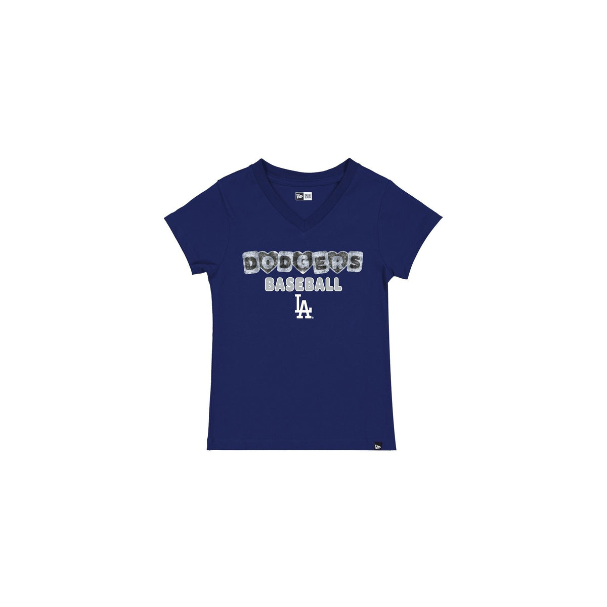 Los Angeles Dodgers Sequin Hearts Girls T-Shirt