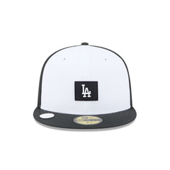 Los Angeles Dodgers 2026 Clubhouse Black & White 59FIFTY Fitted Hat