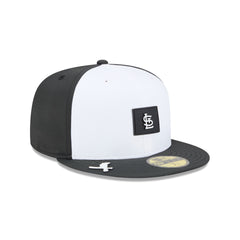 St. Louis Cardinals 2026 Clubhouse Black & White 59FIFTY Fitted Hat