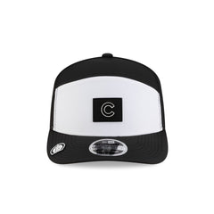 Chicago Cubs 2026 Clubhouse Black & White Split Panel 9SEVENTY Stretch-Snap Hat