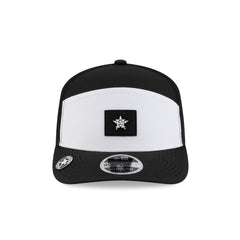 Houston Astros 2026 Clubhouse Black & White Split Panel 9SEVENTY Stretch-Snap Hat