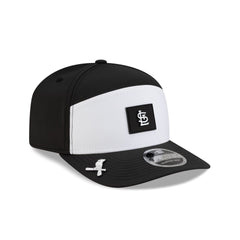 St. Louis Cardinals 2026 Clubhouse Black & White Split Panel 9SEVENTY Stretch-Snap Hat