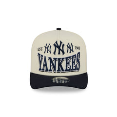 New York Yankees Three Hit Chrome White 9FIFTY A-Frame Snapback Hat