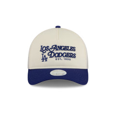 Los Angeles Dodgers Retro Chrome Women's White 9FORTY M-Crown A-Frame Trucker Hat