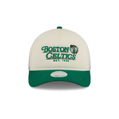 Boston Celtics Retro Chrome Women's White 9FORTY M-Crown A-Frame Trucker Hat