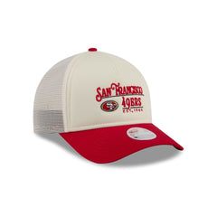 San Francisco 49ers Retro Chrome Women's White 9FORTY M-Crown A-Frame Trucker Hat