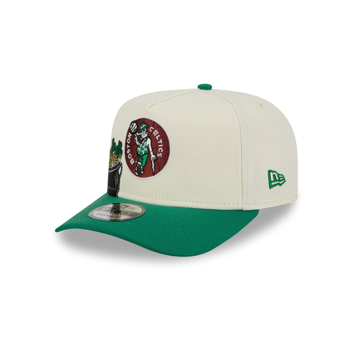 Boston Celtics 1968-1977 Hardwood Classics Chrome White 9FIFTY A-Frame Snapback Hat
