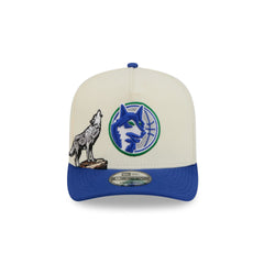 Minnesota Timberwolves 1989-1995 Hardwood Classics Chrome White 9FIFTY A-Frame Snapback Hat