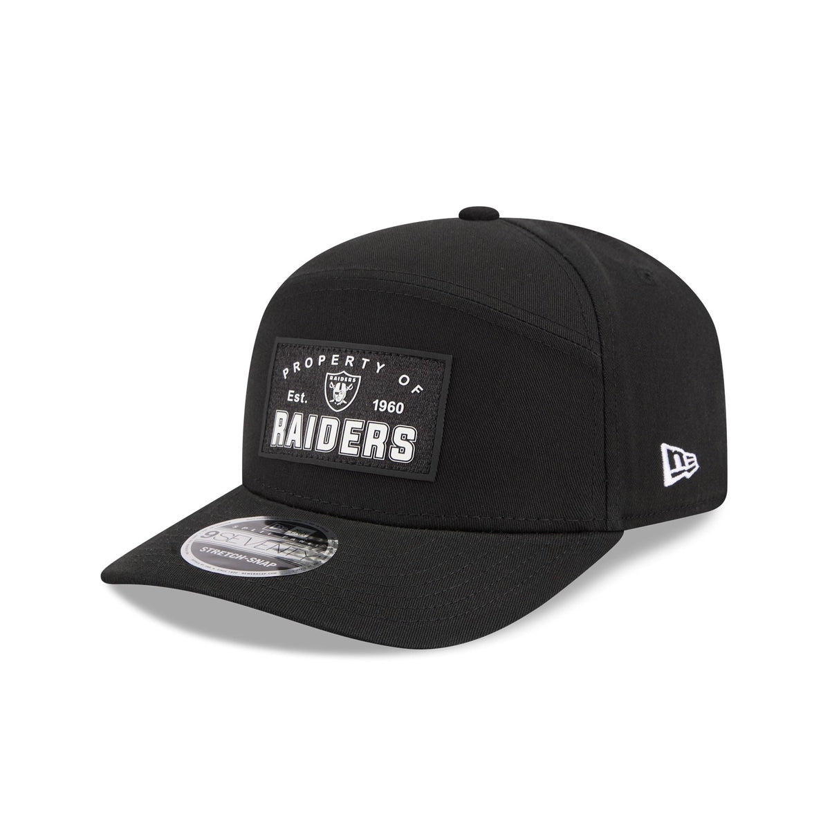 Las Vegas Raiders Property of Patch Split Panel 9SEVENTY Stretch-Snap Hat