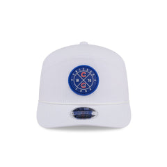 Chicago Cubs Circle Logo White Split Panel 9SEVENTY Stretch-Snap Hat