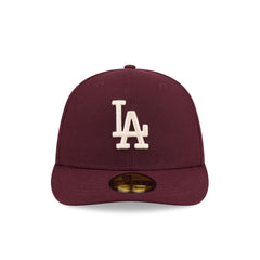 Los Angeles Dodgers Maroon Pre-Curve 59FIFTY Fitted Hat