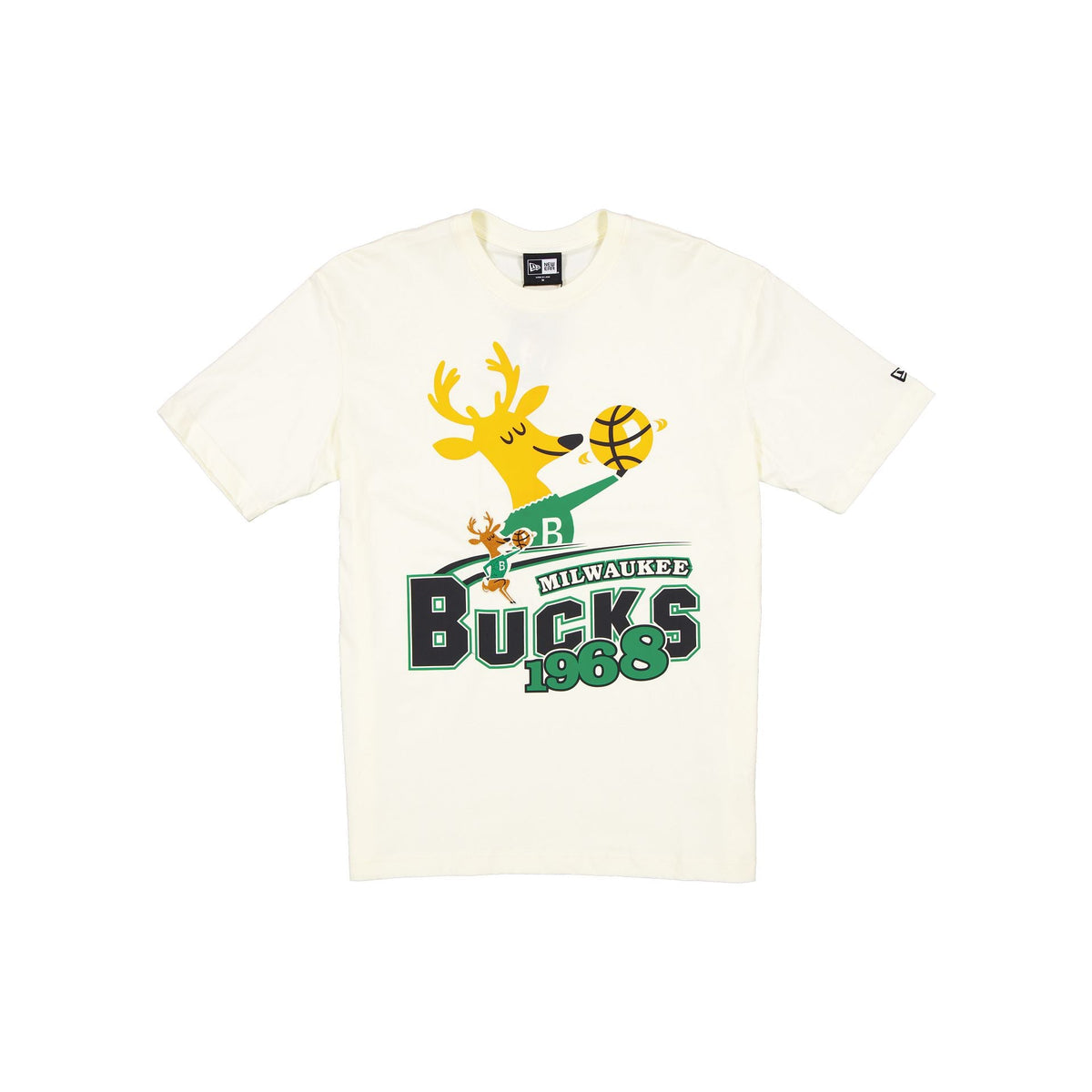 Milwaukee Bucks Retro Chrome White T-Shirt