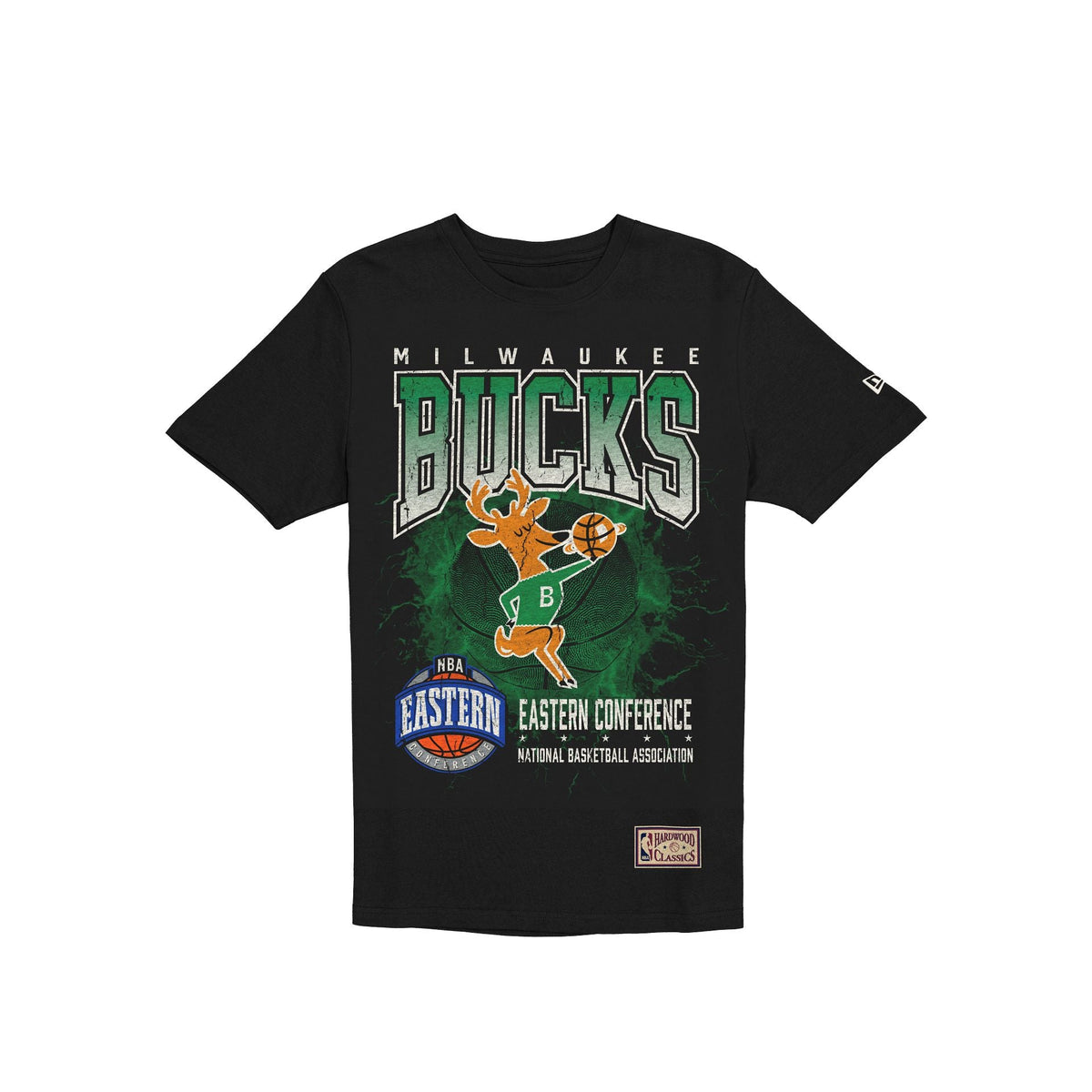 Milwaukee Bucks 1968-1992 Hardwood Classics Black T-Shirt