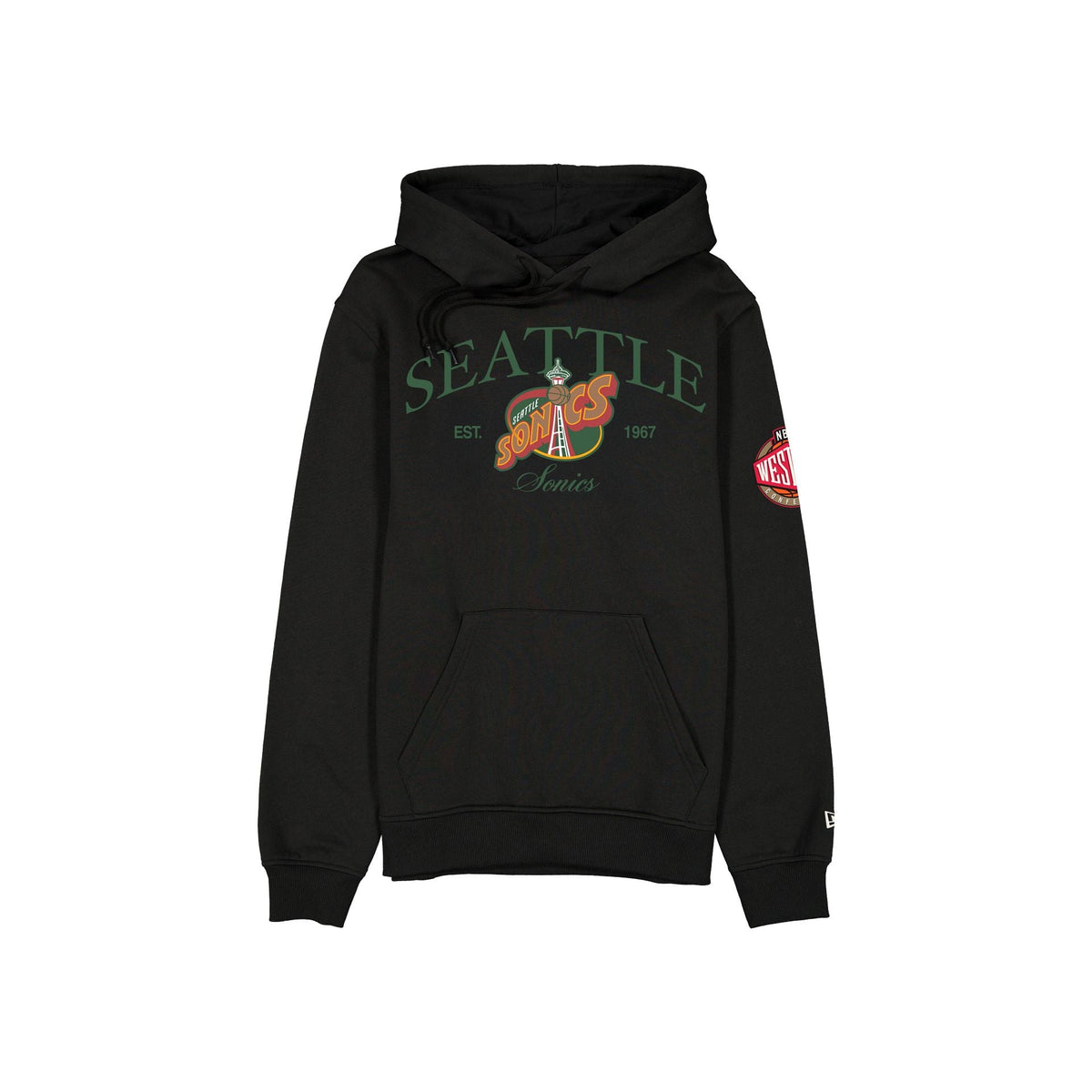 Seattle Supersonics 1975-1995 Hardwood Classics Black Hoodie