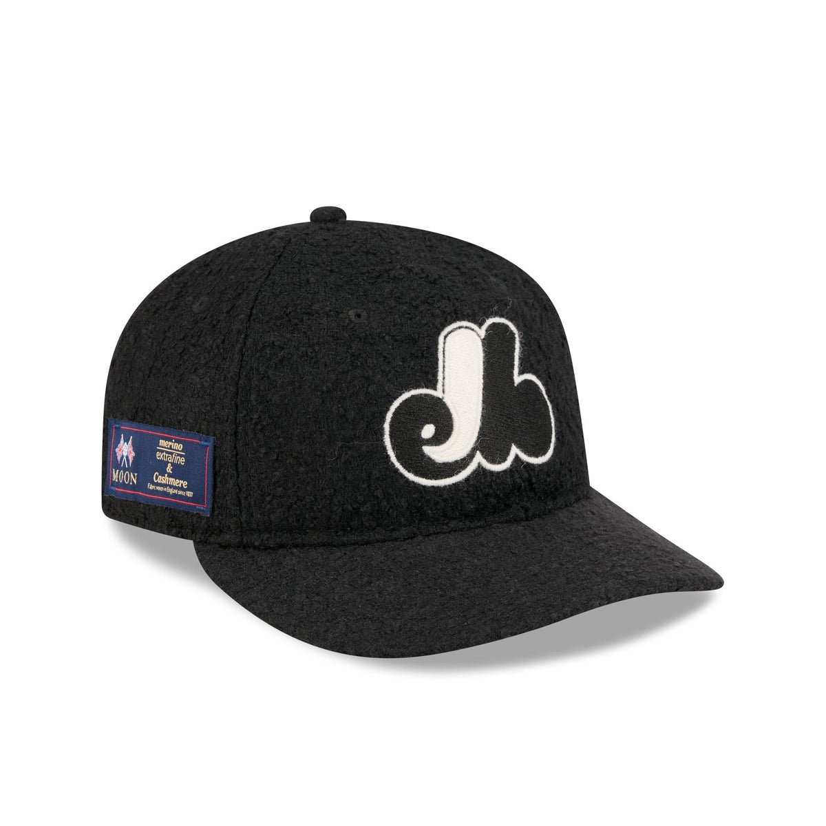 Montreal Expos Navy Merino & Cashmere Moon Retro Crown 9FIFTY Adjustable Hat