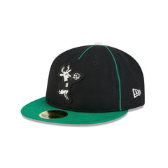 Milwaukee Bucks Felt Logo Retro Crown 59FIFTY Fitted Hat