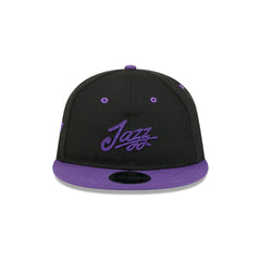 Utah Jazz Chainstitch Script Retro Crown 9FIFTY Snapback Hat