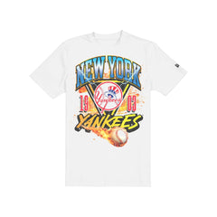 New York Yankees Lifestyle Graphics Fireball White T-Shirt