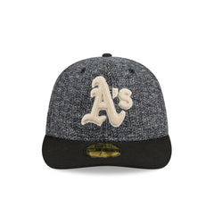Athletics Three Looms Tweedy Cotton Black 59FIFTY Fitted Hat