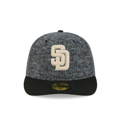 San Diego Padres Three Looms Tweedy Cotton Black 59FIFTY Fitted Hat