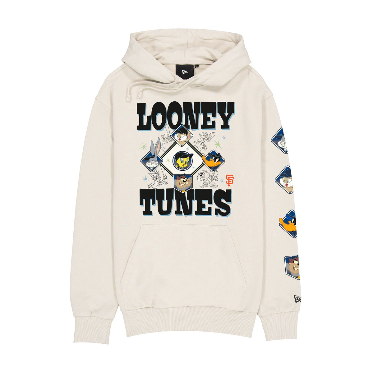 San Francisco Giants Looney Tunes Diamond Chrome White Hoodie