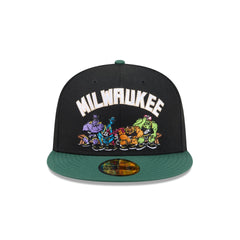 Space Jam x Milwaukee Bucks Monstars Black 59FIFTY Fitted Hat