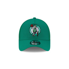 Boston Celtics Side Script 9FORTY A-Frame Trucker Hat