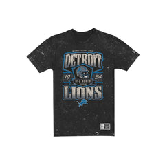 Detroit Lions Throwback Washed Graphic Black T-Shirt