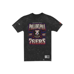 Philadelphia 76ers Throwback Washed Graphic Black T-Shirt