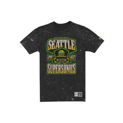 Seattle SuperSonics Throwback Washed Graphic Black T-Shirt