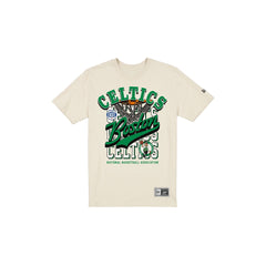 Boston Celtics Throwback Net Chrome White T-Shirt