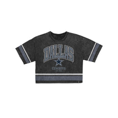 Dallas Cowboys Women's Vintage Stripe Cropped T-Shirt