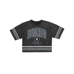 Las Vegas Raiders Women's Vintage Stripe Cropped T-Shirt