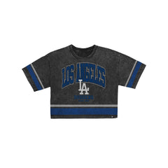 Los Angeles Dodgers Women's Vintage Stripe Cropped T-Shirt