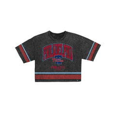 Philadelphia Phillies Women's Vintage Stripe Cropped T-Shirt