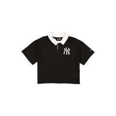 New York Yankees Women's Cropped Black Polo