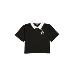 Los Angeles Dodgers Women's Cropped Black Polo
