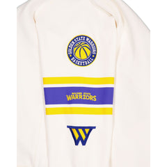 Golden State Warriors Women's Chrome White Varsity Crewneck