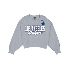 Los Angeles Dodgers Women's Heather Gray Glitter Crewneck