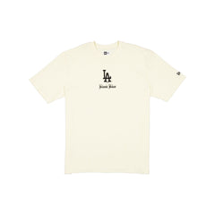 Los Angeles Dodgers Gothic Lettering Chrome White T-Shirt