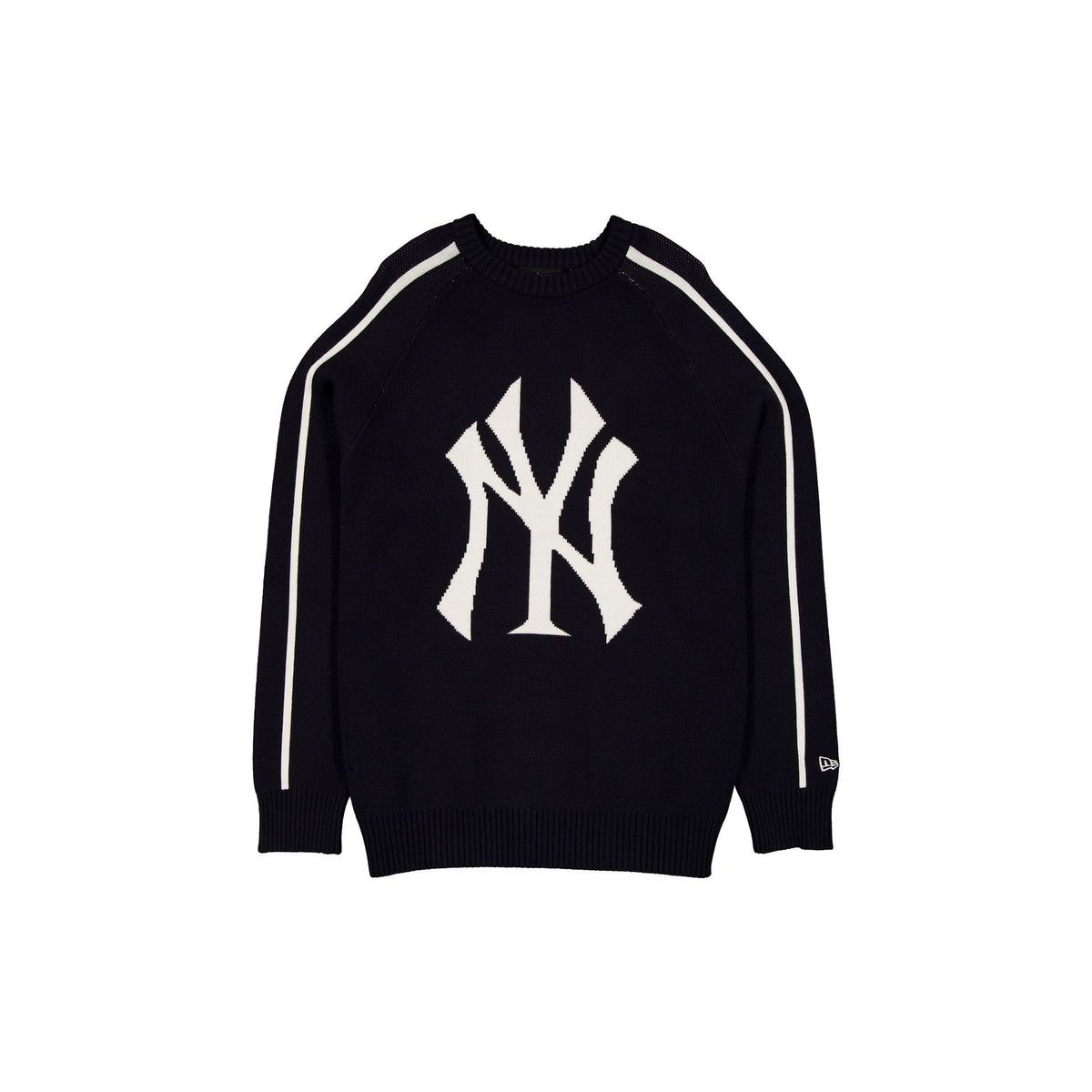 New York Yankees Contrast Sleeve Navy Sweater