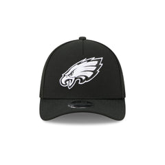 Philadelphia Eagles Poly Black & White 39THIRTY M-Crown A-Frame Stretch Fit Hat