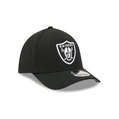 Las Vegas Raiders Poly Black & White 39THIRTY M-Crown A-Frame Stretch Fit Hat