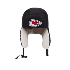 Alpha Industries x Kansas City Chiefs Black Puffer Trapper Hat