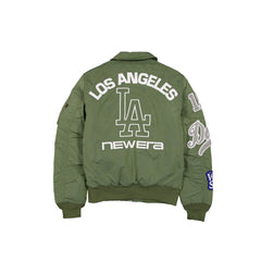 Alpha Industries x Los Angeles Dodgers Sage Green MA-1 Flight Jacket