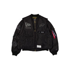 Alpha Industries x Buffalo Bills Black 2-in-1 MA-1 Flight Jacket + Vest