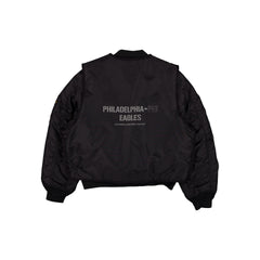 Alpha Industries x Philadelphia Eagles Black 2-in-1 MA-1 Flight Jacket + Vest